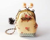 Coin purse / Linen purse / Metal frame purse