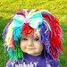 Clown Costume Baby Hat Baby Girl Clown Wig Pageant Clothes Colorful Wig Toddler Costume Photo Prop Dress Up Clothes Kids Cap