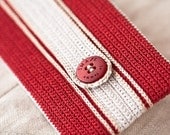 iPhone 5 Case in Crimson Red and Light Gray. Symmetrical Geometric Cozy. Eco-Friendly