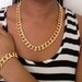 Chunky Chain Link Necklace/Bracelet Set in Gold or Silver