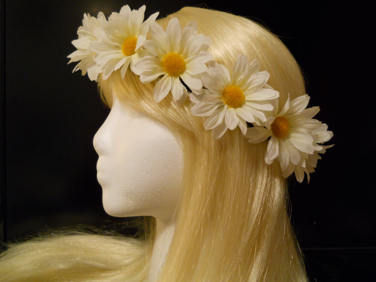 EDC Flower Crown, Head Wreath, Headband, Daisy Chain, White Daisy, Festivals, Summer, Boho, Beach, Flower Girl, Hippie, Hair Accessories,