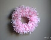 14" Fluffy and Feathery Wreath - (Multiple Colors Available)
