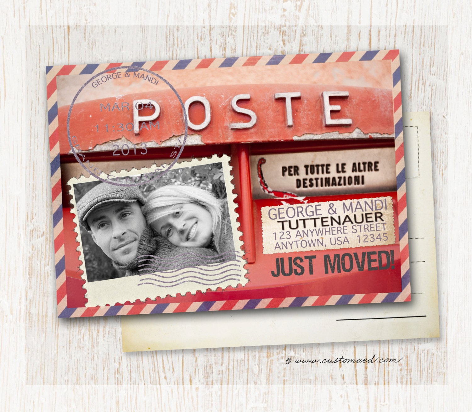 New Address - JUST MOVED - New Home Announcement - personalized with photo - printable or prints