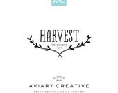 Boutique Pre-made Logo Design "Harvest" Graphic Design / Custom Brand Design
