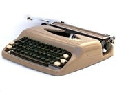 Revitalized Khaki Consul Typewriter Professionally Refurbished Portable & Two New Ribbons