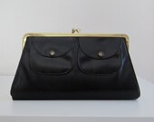 Vintage Blue Clutch Vintage Purse with Pockets