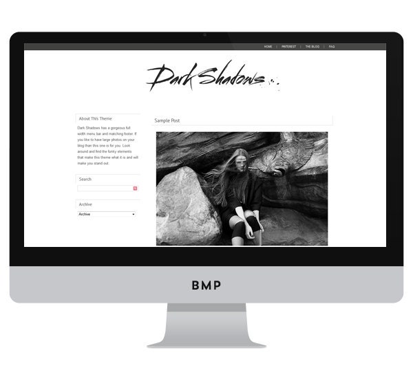 Dark Shadows- 2 column WordPress.org or Blogger Theme