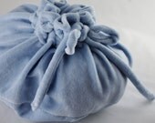 Lotus Birth Placenta Bag - Light Blue Velvet Unlined