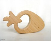 Teether - Baby toy - Wooden Toy - Safe Infant Toy - Carrot