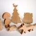Wooden animals set - Girl, animals and tree - Woodland animals - wooden toy
