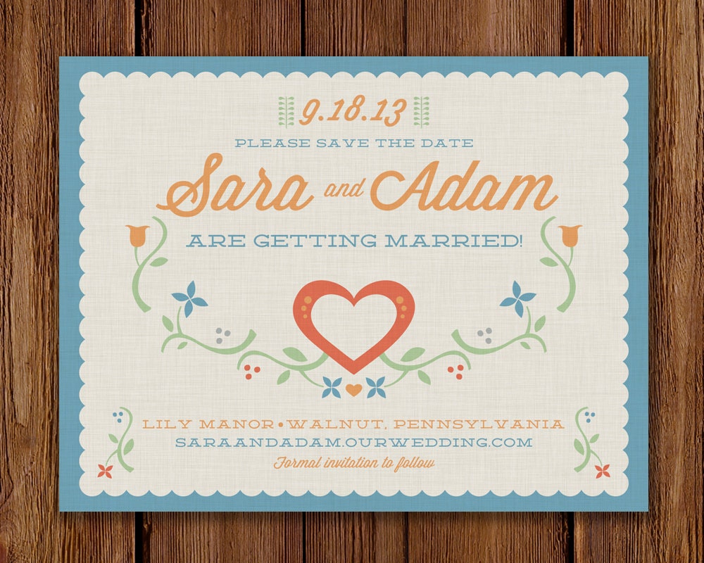 Garden Party Save the Date / Vintage Save the Date