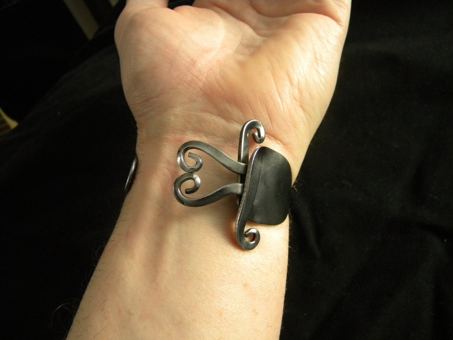 Hug, Fork Bracelet, Wearable Art, Fashion Jewelry