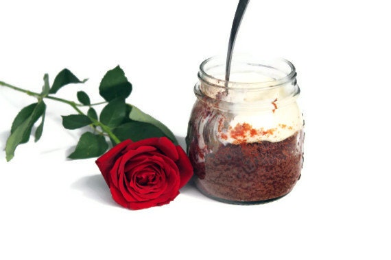 Red Velvet Cake in a jar