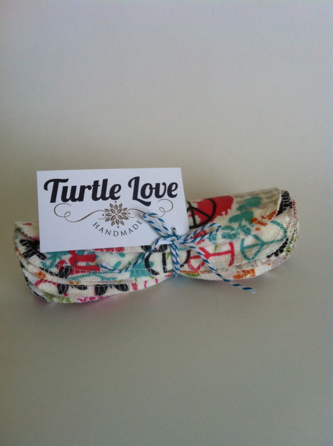 Peace Flannel Cloth Wipes - Half dozen