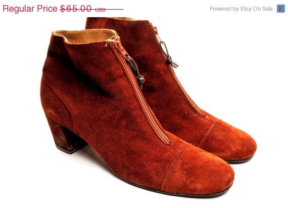 20% OFF Rust Suede Zip Boot 7-1/2N