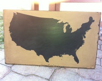 12x20 Hand Painted Map
