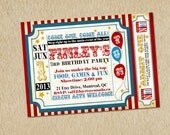 Circus Birthday Invitation - Vintage Inspired / Retro Circus - Custom, Digital, Printable designs Il_170x135