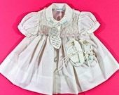 Vintage Girls Hand Smocked Dress size 6-9mos