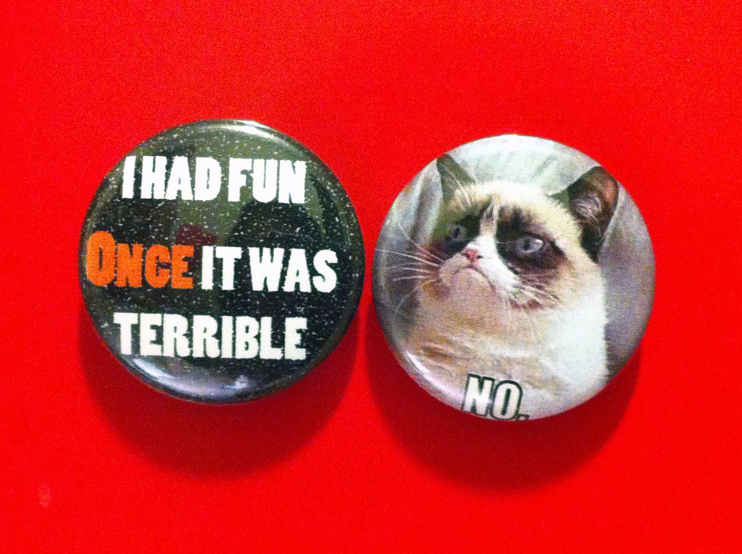 I had fun once, it was terrible/ one inch magnet sets