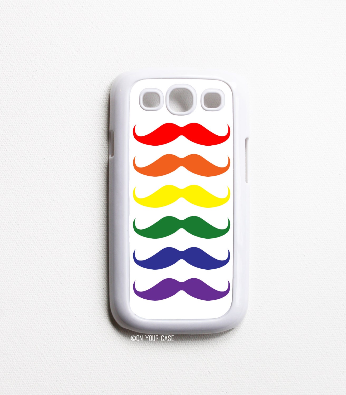 Samsung S3 Case Rainbow Mustache