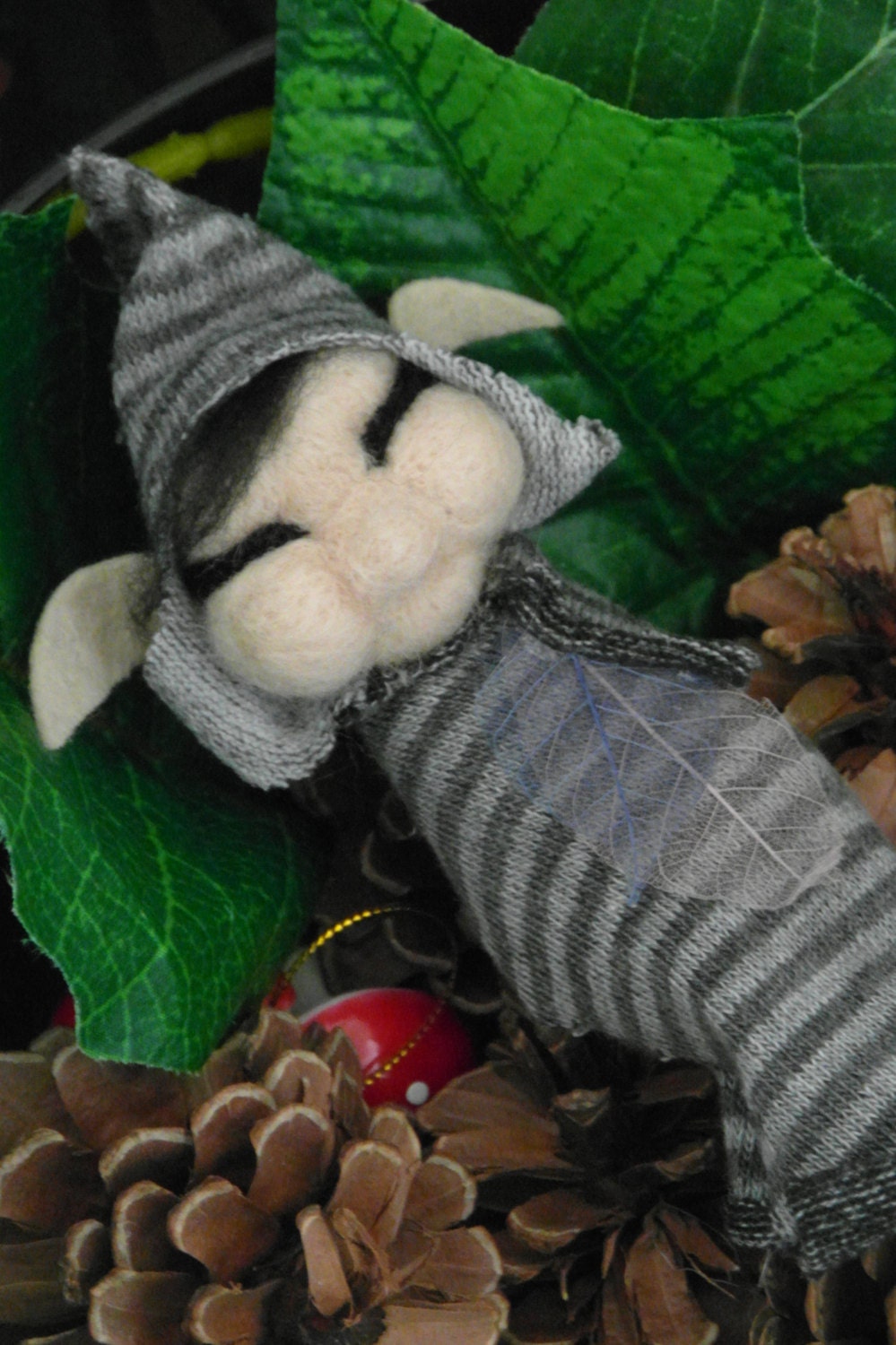 Bumble. a felted baby fairy
