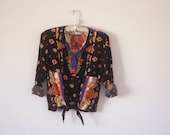 Vintage 90's grunge multi floral button up top