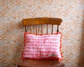 Orange and Pink Pom Pom Cushion