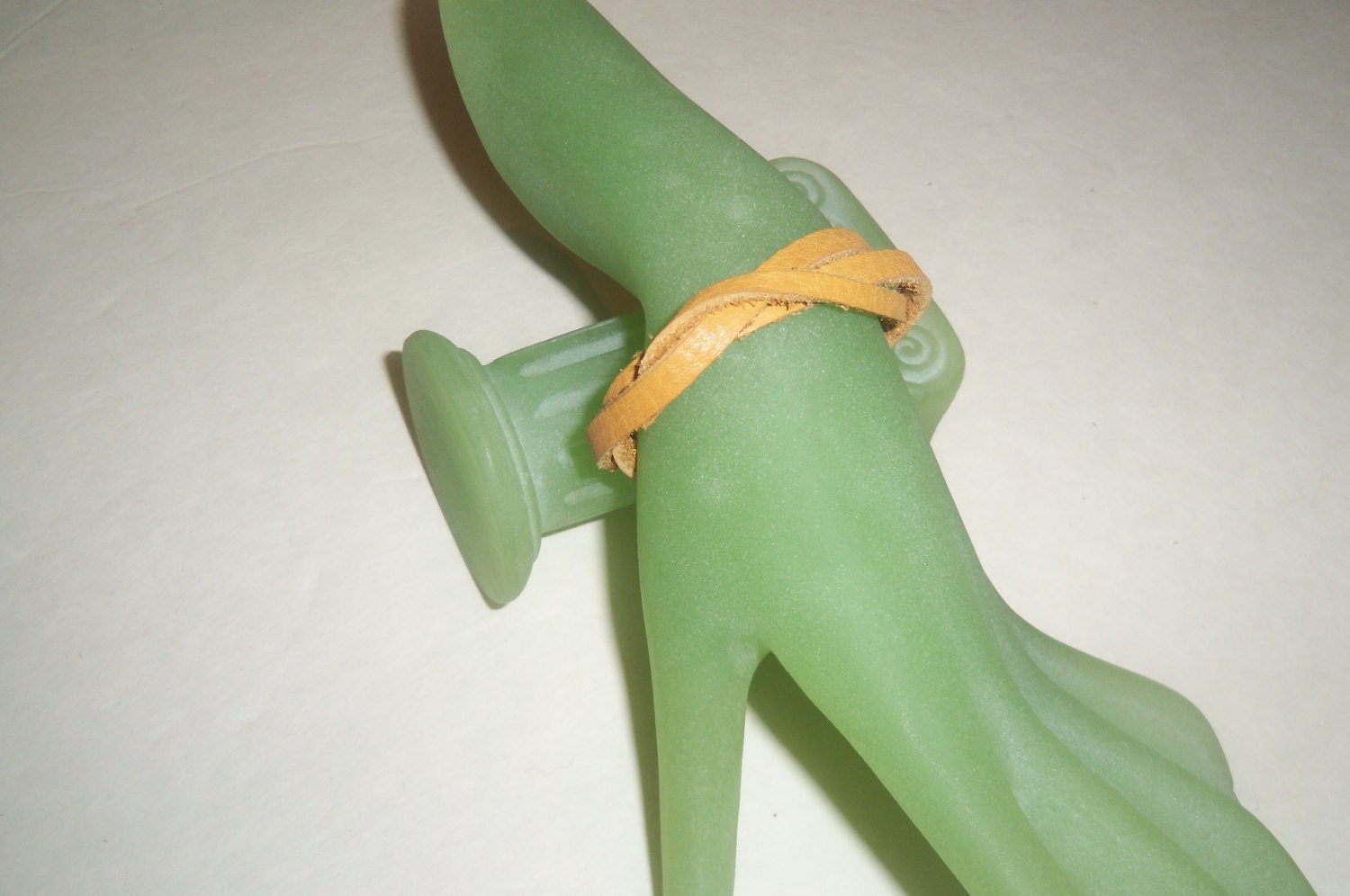 Leather hand crafted magic braid bracelet