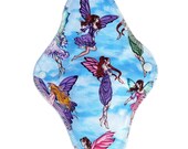 Cloth Menstrual Pad, 25cm, Organic Bamboo Velour, Zorb and Bamboo Fleece core