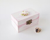 Ring Bearer Box, Shabby chic Wedding box, Treasury Jewelry Distressed Wooden Box, Pillow Alternative,proposal ring box, Dove