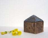 Miniature Rustic Cottage   Ceramic House   OOAK