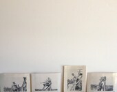 Vintage LifeGuard photos-Set of four Lifeguards on the Beach