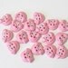 6 Pink Pig Sewing Buttons