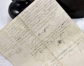 Vintage 1874 French Legal Document Old Handwritten Paper Ephemera