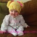 Toddler or Child Cabbage Patch Kid Hat with Pig Tails Choose your own color