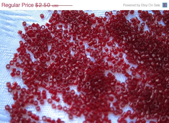 25% OFF Miyuki Delica Beads, Size 11/0, Transparent Dark Cranberry, DB-1102 - 5 grams