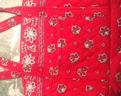 Classic Vera Bradley Bag // Red Vera Bradley Bag // Vintage Vera Bradley // Quilted Bag //