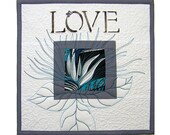 Patchwork Traditional Wall Hanging Quilt, Black, White and Grey