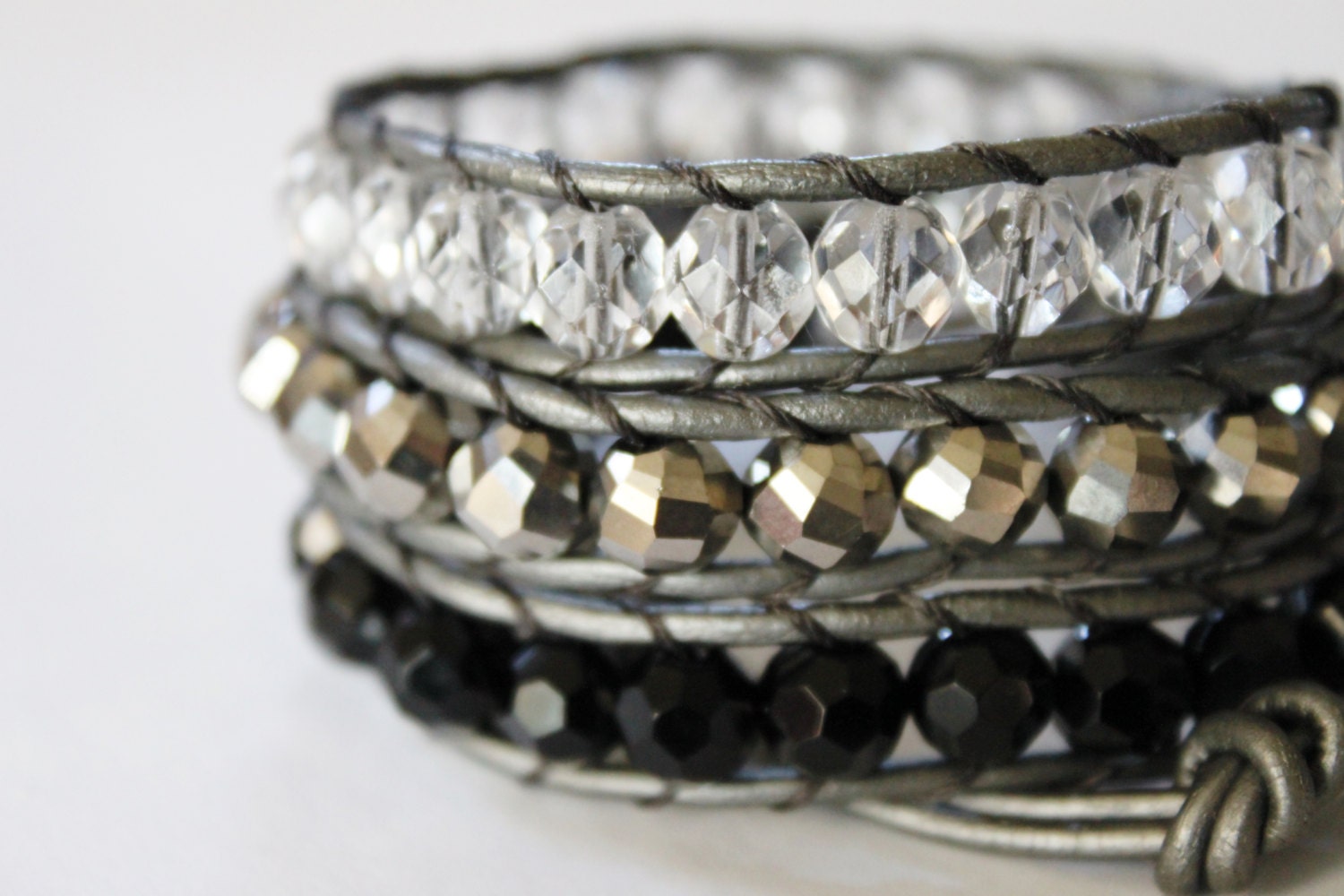 SALE Flower 3X Wrap Bracelet -Boho Chic