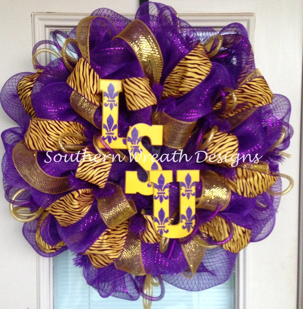 LSU Tigers Deco Mesh Wreath