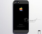 iPhone 5 case, iPhone 5 cover, case for iPhone 5, black shades with rainbow apple logo S359
