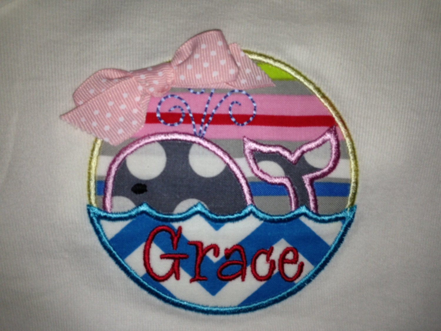Circle Whale Applique Shirt