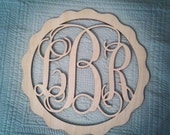 Scallop Wood Monogram
