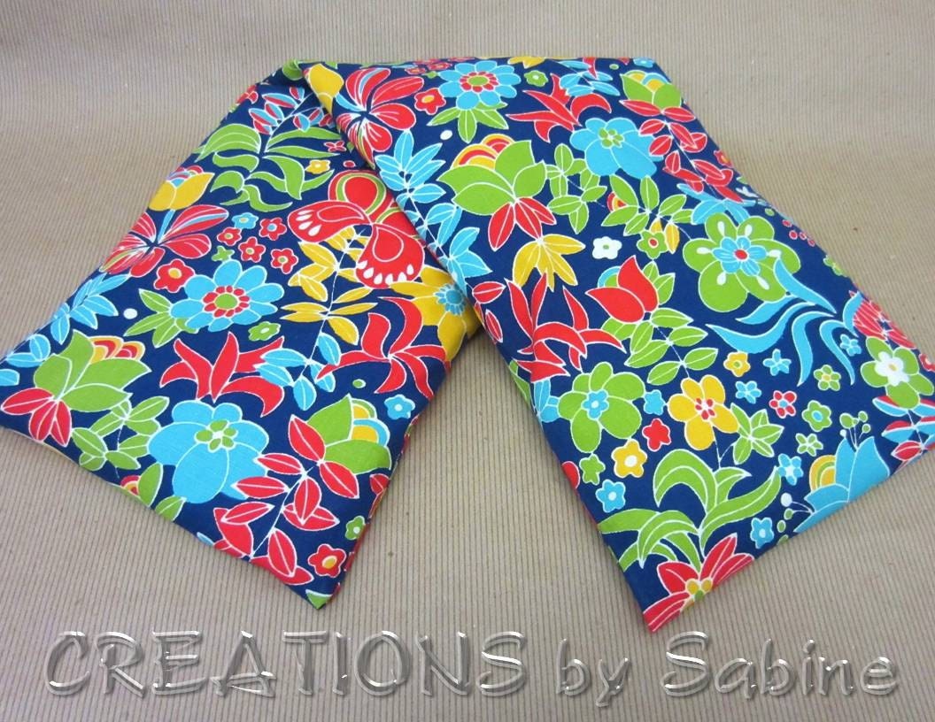 Corn Neck Wrap, Corn Pillow, Microwaveable Hot Cold Pack, Shoulder, Back, washable cover, spring flowers floral colorful READY TO SHIP (124)