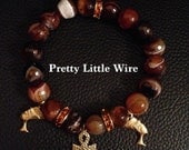 Nefertiti and Ankh Charm Bracelet