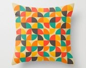 Decorative Pillow Cover, (16x16) Colourful Abstract throw pillow case for the Home Decor by Modern Artist Jazzberry Blue