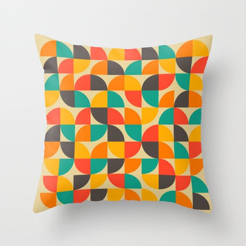 Decorative Pillow Cover, (16x16) Colourful Abstract throw pillow case for the Home Decor by Modern Artist Jazzberry Blue