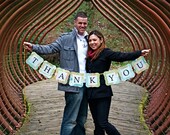 Wedding banner, Thank You banner.  Vintage atlas design, photo prop for bride and groom.  Large handmade Thank You banner.