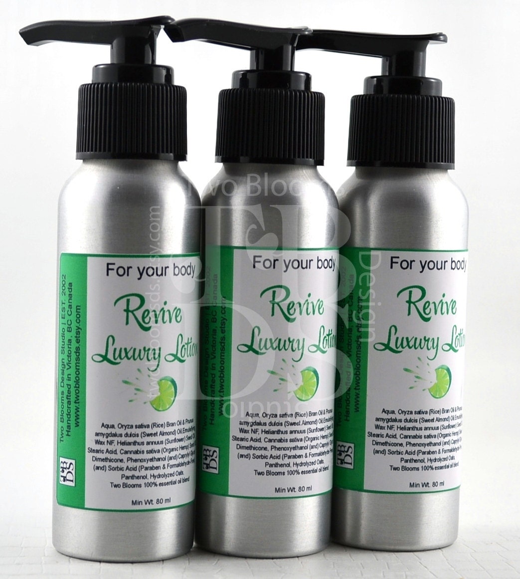 Revive Luxury Lotion with Organic Hempseed Oil- Lavender Lotion - Aromatherapy Lotion