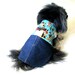 Western Dog Clothes for Small Sizes - One-piece Multicolored Cowboy Shirt & Indigo Jeans Pomeranian Poodle